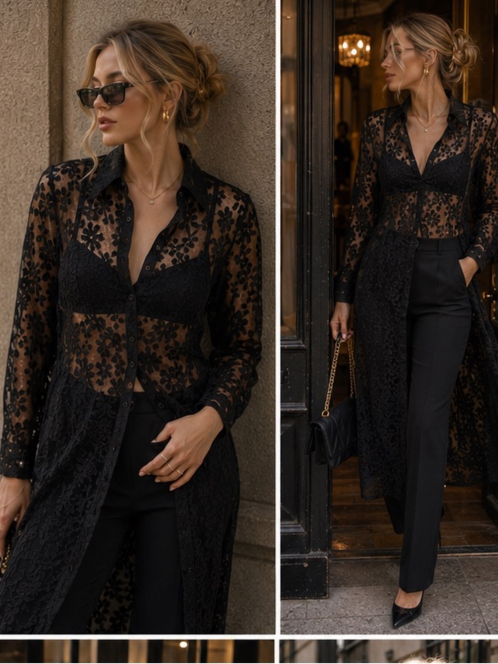 Zara semi sheer shirt dress bloggers favorite
